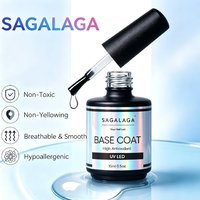 Base de Gel Professionnelle 15ml à Haute Viscosité pour Renforcement des Ongles, Vernis Gel Transparent UV LED Soak Off, Marque Privée