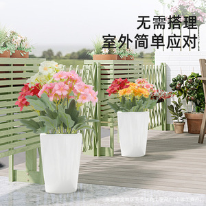 Bouquet de fleurs en soie, fleurs de crabapple jaunes, roses, rouges, blanches, décoration de la maison, accessoires de mariage - Product Image 2