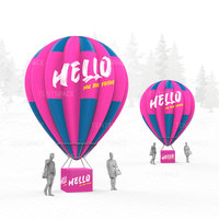 Modèle de montgolfière gonflable accrocheur durable pour les organisateurs d'équipe de marketing de salon commercial d'événements de vacances efficaces pour