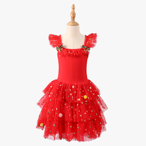 ชุดเดรสเจ้าหญิงสำหรับเด็กผู้หญิงกระโปรงบัลเล่ต์หลายชั้นมาใหม่สำหรับงานเลี้ยงคริสต์มาส - Product Image 3