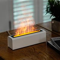 Diffuseur d'huiles essentielles Flamme de Feu 150ML, Humidificateur Électrique Ultrasonique de Bureau, Mini Diffuseur USB LED Coloré en Plastique, Garantie 1 An