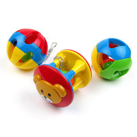 Boule en plastique colorée pour oiseau perruche perroquet debout jouet mâcher mordre ronger jouet accessoires suspendus