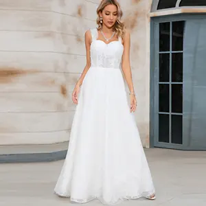 Elegant Off the Shoulder Real Pictures Bridal Wedding Gown Simple White A-line Bride Wedding Dresses