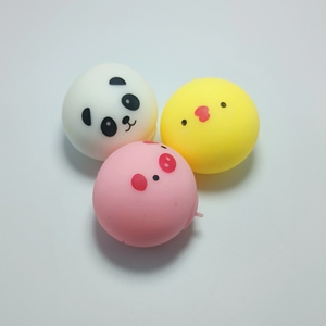 CHENXI Jouets anti-stress en forme de panda, cochon et poussin jaunes, 3 couleurs, unisexes, créatifs, mini-jouets animaux de simulation - Product Image 3