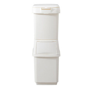 Rectangular Waste Bin 12L Above Sorting Indoor Use White - Product Image 3