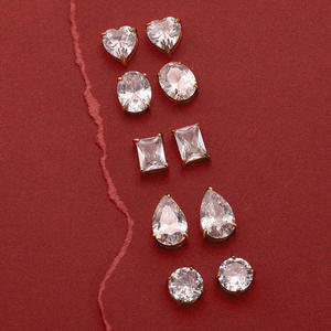 Pendientes de Circonita 2026, Chapados en Oro de 18k, Acero Inoxidable, Impermeables, Circonita Cúbica 5A, Cierre de Rosca, Pendientes de Moda para Mujer - Product Image 5