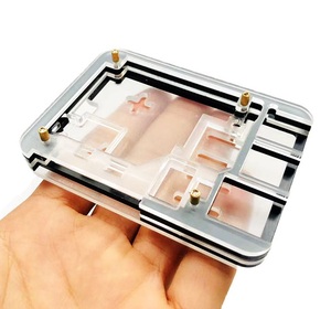 <span class=keywords><strong>Raspberry</strong></span> <span class=keywords><strong>Pi</strong></span> 5B PI5 Accesorios de carcasa Estuche protector acrílico de cinco capas Ensamblaje de estuche transparente - Product Image 4