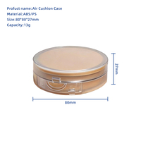 Boîtier cosmétique en plastique orange de 13g avec houppette et miroir pour crème BB, idéal pour l'emballage
