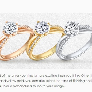 Anillo de Diamante Moissanita Redonda de 1 Quilate con Certificado GRC y Banda de Oro Blanco de 14k - Product Image 4