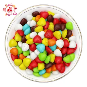Wholesale Bulk Candy colorful love heart shaped chocolate beans in bag