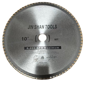 Jin Shan Tools 10 In Circular Saw Blade 80T Wood Cutting Industrial Grade - Product Image 1
