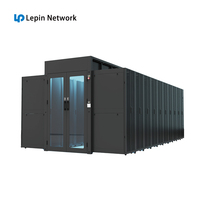 Ningbo Lepin Pabrik Kustom 42u 12u 24u Kustom Hitam Dinding Dipasang Kabinet Pintu Kaca Logam Cabiner Komputer untuk Pusat Data