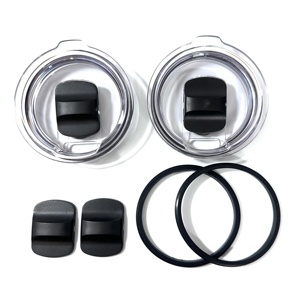 Tapas de Repuesto para Vasos de 20oz y 30oz, Tapas para Vasos de 30/32 oz, Tazas de 14 oz, Tazas con Pajita de 35 oz - Paquete de 6 Tapas Magnéticas Antiderrames para Viaje - Product Image 1