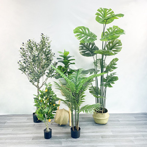 Grande palmier artificiel de style nordique, fausse verdure, arbres simulés en pot, décoration paysagère, feuillage artificiel - Product Image 4