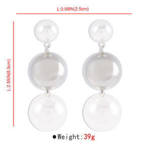 Novità Estate 2023: Orecchini in Argento con <span class=keywords><strong>Perle</strong></span> Esagerate per Donne, Collane Choker Personalizzate con Grandi <span class=keywords><strong>Perle</strong></span> - Product Image 6