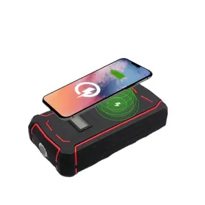 Notfall-Kit 12000mah 1500a 12V Jumps tarter Tragbare Booster-Batterie Auto-Starthilfe Power Bank Wireless Charger