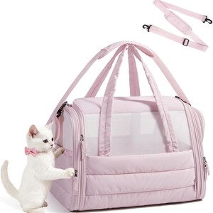 <b>Cat</b> bag soft-faced <b>cat</b> outing pet bag small and medium-sized <b>cat</b> dog quilting foldable fluffy handbag messenger dog bag - Product Image 1