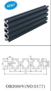 3D打印机备件阳极氧化铝型材挤压OB2080伏槽铝型材8177 - Product Image 4