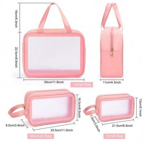 Wholesale Custom Logo Waterproof Women's Makeup Travel <b>Toiletry</b> Cosmetic Zipper <b>Bag</b> Custom Logo <b>Clear</b> Pvc Cosmetic <b>Bag</b> - Product Image 6