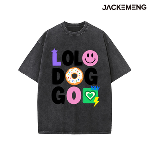 เสื้อยืดโอเวอร์ไซส์ผ้าฝ้ายพิมพ์ลาย <span class=keywords><strong>Lol</strong></span> Dog สไตล์เรโทร สตรีทแวร์ ใส่ได้ทุกวัน ลำลอง สินค้าจากคลังสินค้าในสหรัฐอเมริกา ขายส่ง - Product Image 4