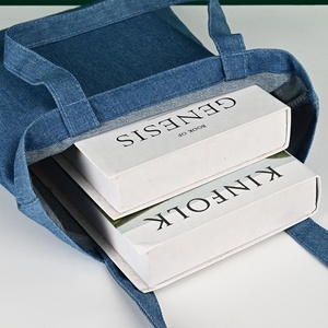 Custom Denim Cotton <b>Canvas</b> Tote <b>Bag</b> Portable Advertising Shopping <b>Bag</b> with Printed Logo Souvenirs Shopping <b>Bag</b> - Product Image 6