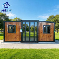 Maison préfabriquée prête à l'emploi, pliable et portable, 40 pieds x 20 pieds, 5 chambres, conteneur extensible pour expédition