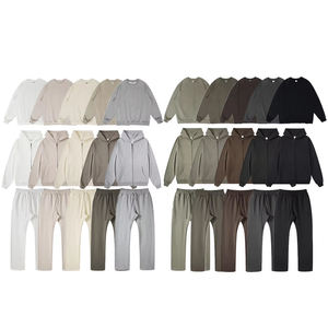 FOG400 Men's Oversized Heavyweight Cotton <b>Hoodies</b> 400gsm Drop Shoulder Blank <b>Zip</b>-up Design for Winter Season - Product Image 2