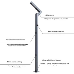 High <b>Pole</b> Garden Street Lamp Modern Post Lawn Lamp Landscape Column Outdoor Waterproof Bollard <b>Light</b> High <b>Pole</b> Garden Street Lam - Product Image 2