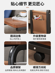 Metal Madeira Moderna Mesas De Café Móvel Mini Canto Pequeno Quadrado Sofá Mesa Lateral Computador Cabeceira Para Sala De Estar - Product Image 3