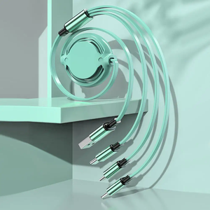 Tốt nhất bán Macaron theo chủ đề quà tặng 3 trong 1 sạc <span class=keywords><strong>USB</strong></span> cáp 3A loại chất lỏng sạc mùa xuân có thể thu vào cáp dễ dàng để thực hiện 1.2m - Product Image 3