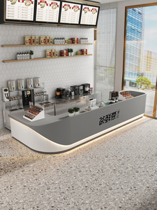 Conception de magasin personnalisée Meuble électronique pour magasin Armoire légère Armoire <span class=keywords><strong>haute</strong></span> étagère murale Comptoir de bar pour magasin Réception à vendre - Product Image 5