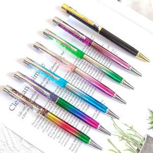 Metal <b>Crystal</b> Rotating Ballpoint Multi-color Rhinestone Novelty Refillable for Office Student Use Engraved Logo Advertising - Product Image 2