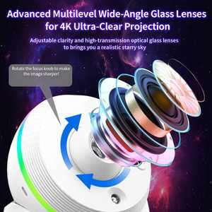 Ventes chaudes 2025 13 1 Matériel ABS Planétarium Projecteur d'étoiles Veilleuse Contrôle tactile Ciel étoilé réaliste et chaleureux pour une utilisation en chambre - Product Image 5