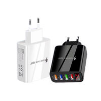 Chargeur mural universel 18W 3.1A à charge rapide QC3.0, 4 ports USB, prise électrique de voyage pour la maison, prise britannique