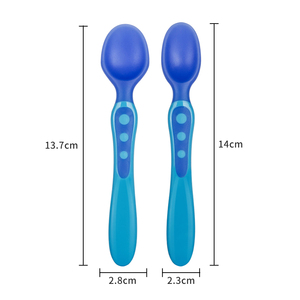 Cuchara <span class=keywords><strong>de</strong></span> alimentación <span class=keywords><strong>para</strong></span> bebés <span class=keywords><strong>de</strong></span> grado alimenticio, <span class=keywords><strong>cucharas</strong></span> <span class=keywords><strong>de</strong></span> plástico <span class=keywords><strong>que</strong></span> <span class=keywords><strong>cambian</strong></span> <span class=keywords><strong>de</strong></span> <span class=keywords><strong>Color</strong></span> <span class=keywords><strong>de</strong></span> temperatura, tenedor, Sensor <span class=keywords><strong>de</strong></span> cabeza suave, cuchara <span class=keywords><strong>de</strong></span> silicona <span class=keywords><strong>para</strong></span> bebés - Product Image 3