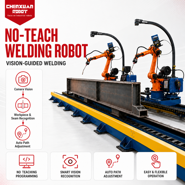 Smart Vision No Teach Welding Robot With Auto Path Adjustment for Steel Structures Metal Fabrication