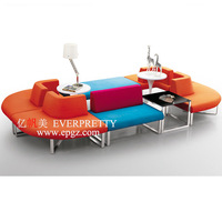 Nuevo Diseño Moderno de Conjunto de Sofás de Oficina en Forma de S para Uso en Hoteles, Bibliotecas, Escuelas y Hospitales - Muebles Comerciales Cómodos y Coloridos