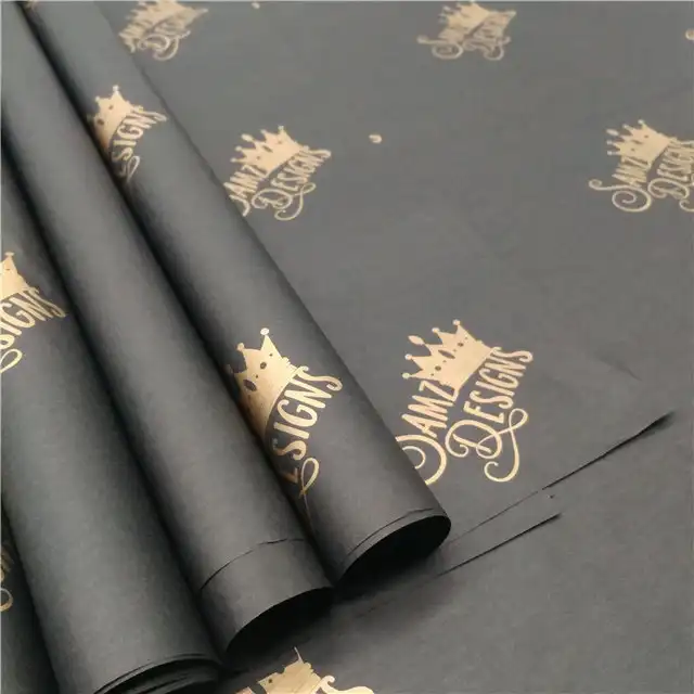 Papel do tecido do embrulho personalizado, 50*70cm 17gsm logotipo printable papel do tecido envoltório colorido papel