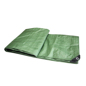 Bâche PE tissée verte 4x5m <span class=keywords><strong>avec</strong></span> œillets pour toit de tente, bâche de sol, personnalisable, imperméable, traitée anti-UV, usage industriel - Product Image 1