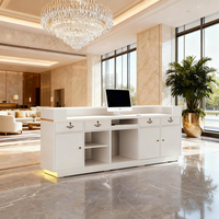 Meilleures ventes - Bureau de réception personnalisé en couleur blanche pour hôtel, entreprise, salon de beauté