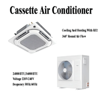 Système Mini VRF Multi-Zones à Inverter DC Haute Efficacité R32 pour Appartements Résidentiels, Refroidissement et Chauffage à Décharge Latérale, en Cuivre