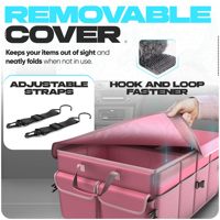 Organisateur de coffre de voiture pliable, grand, durable, en Oxford 600D, boîte de rangement portable pour coffre avec plusieurs compartiments