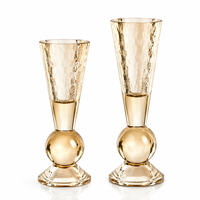 Ensemble de porte-bougies en cristal de luxe pour les centres de table de mariage, les banquets d'hôtel, les événements festifs et la décoration de la maison