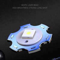 QXMOVING Lampe torche LED tactique de poche, rechargeable par USB, étanche, à faisceau puissant, zoom, pour le camping et la randonnée, en alliage d'aluminium