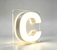 Lettres en acier inoxydable à éclairage frontal LED personnalisées, étanches IP65, pour les mariages, les boutiques, les bureaux, les bars, les centres commerciaux, les bâtiments résidentiels