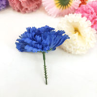 Vente chaude 8.5cm fleurs de deuil funéraire, étamines d'œillets têtes dispersées adaptées au mémorial de décoration de cimetière