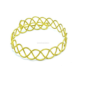 2024 árabe oro cuero pulsera brazaletes Dubai chapado en oro joyería brazalete grueso 8mm latón geométrico Multicolor brazalete - Product Image 6
