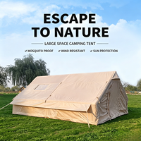 Tente gonflable familiale pour glamping, résistante à l'eau, grand espace, protection UV, respirante, portable, pour le camping en plein air