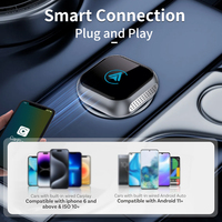 Adaptador Inalámbrico Portátil para Coche Carplay y Android Auto, Adaptador Inalámbrico 2 en 1, Caja de IA para Coche, Reproduce y Conecta, Caja de Android Auto