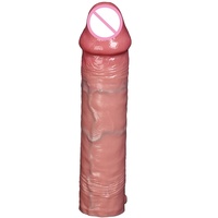 Silikon Großer Strapon Dildo Damenkleid Künstlicher Penis mit Lederriemen für Lesbisches Sexspielzeug LM-D807
